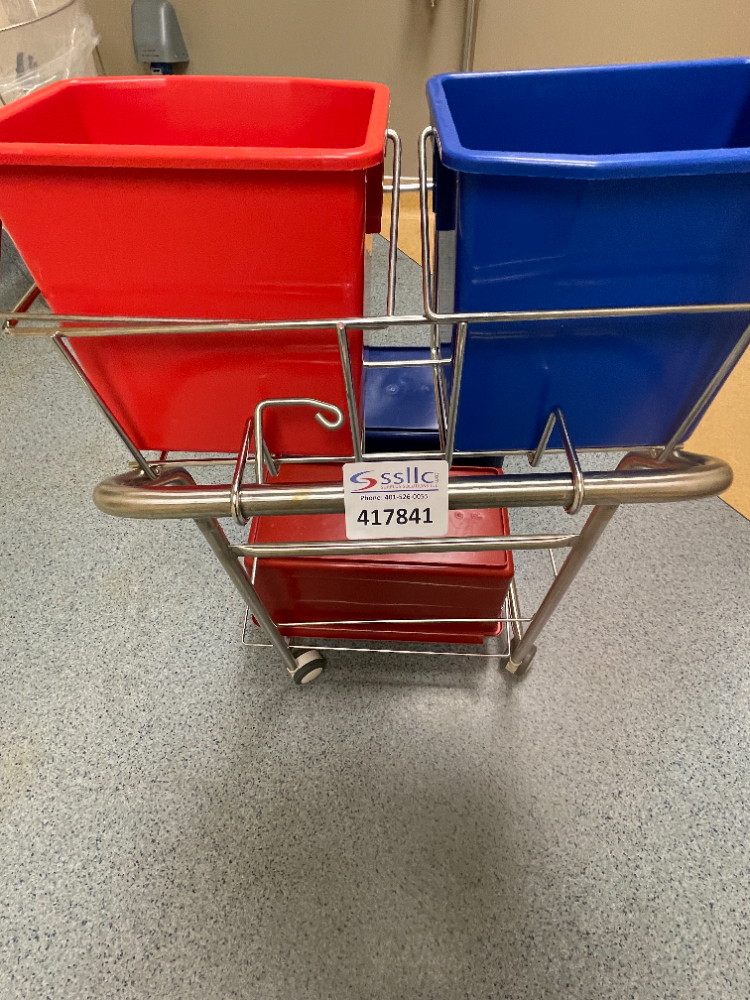 Image of Cleanroom Mopping System Cart with Dual Buckets